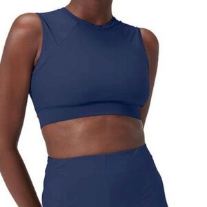 NWT Speedo Women's Navy Blue Crop Top SZ LG